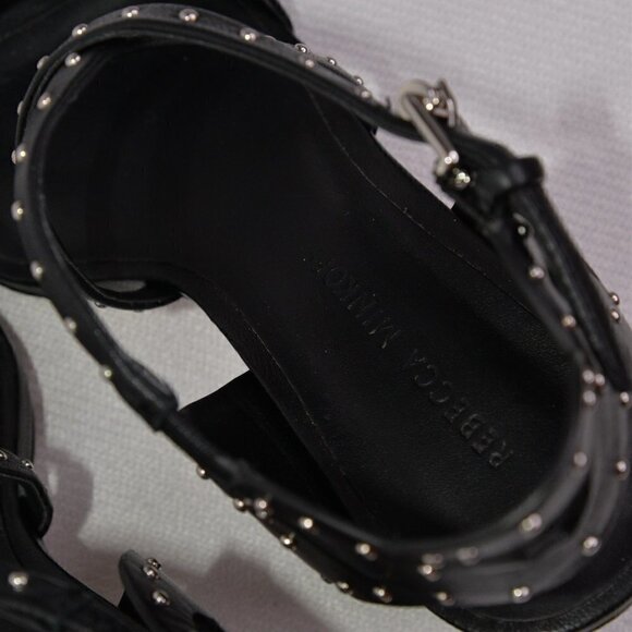 Rebecca Minkoff Adeline Studded Block Heel Sandal Sz 7 - Picture 7 of 10